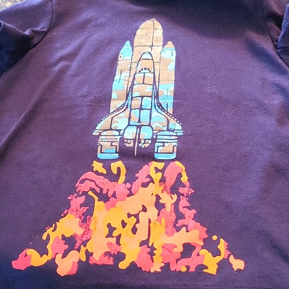 Navy spaceship tee shirt - Picture 3 of 4